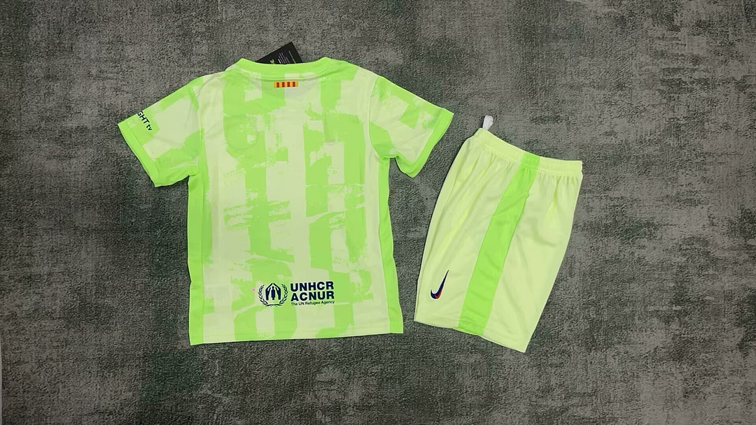 24/25 Barcelona Third Away Kids Kit Football jersey Thai Quality