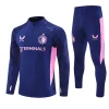 25/26 Feyenoord navy blue with pink Half-Zip Training Jacket Set