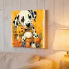 Framed Dalmatian Bear-Paint by Numbers Acrylic Painting 20*20CM With Color Box 3ML(12Colors)