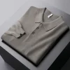 Men's business casual knitted polo shirt sweater