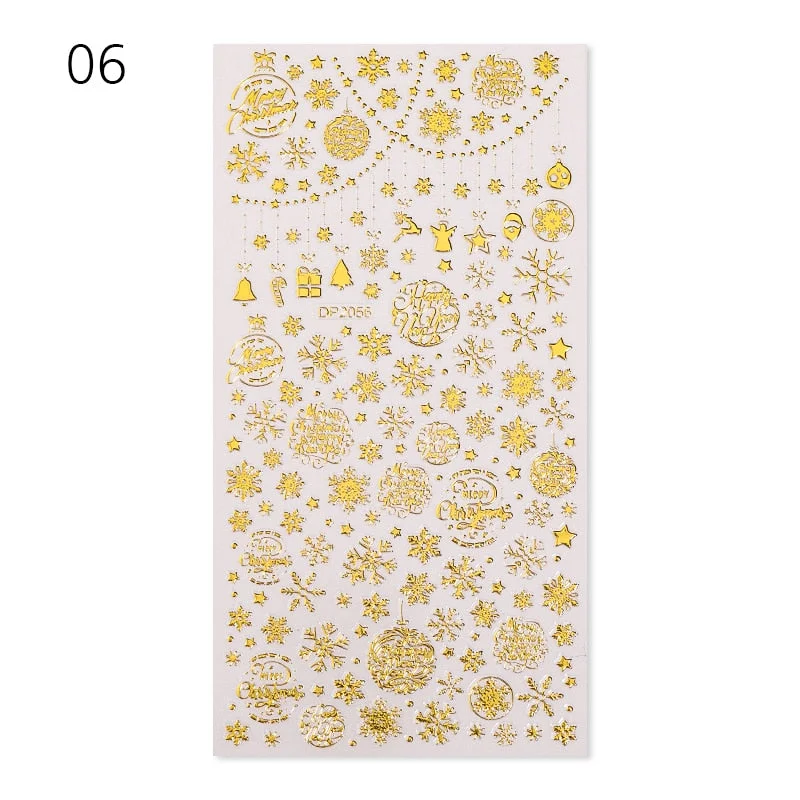 1 Sheet 3D Nail Stars Love Stickers Glitter Shiny Decoration Decal DIY Transfer Adhesive Colorful Nail Tips Tattoo Manicuring