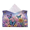 Dreamy Butterfly DIY PULeather Diamond Painting Tissue Box for Adults Beginners Gem Art Painting Napkin Holder for Living Room Bedroom Bathroom Table Decor