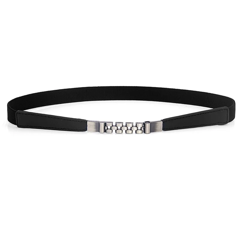 Elastic Belts For Women Gold Buckle Belts Female High Quality Women Fashion Belts Waist Band Stretch Knit Cinch