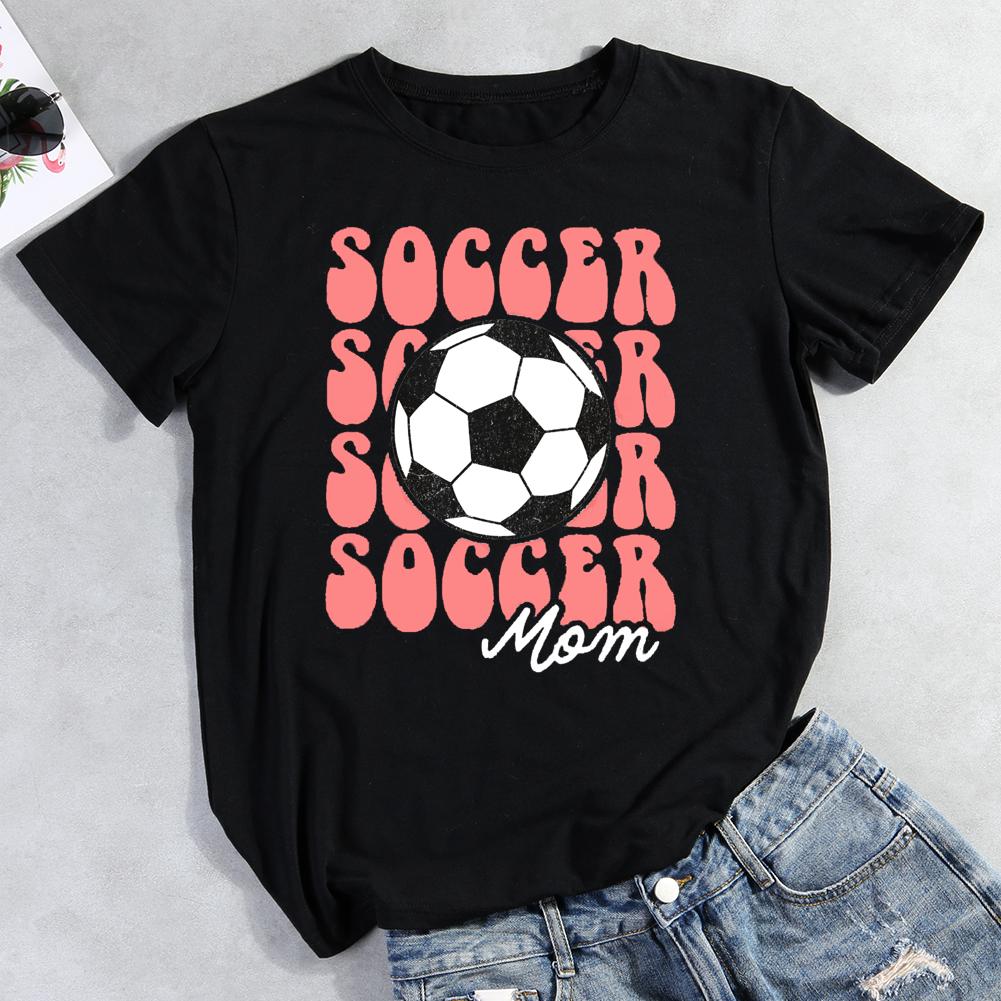 Soccer Mom Round Neck T-shirt-0019482