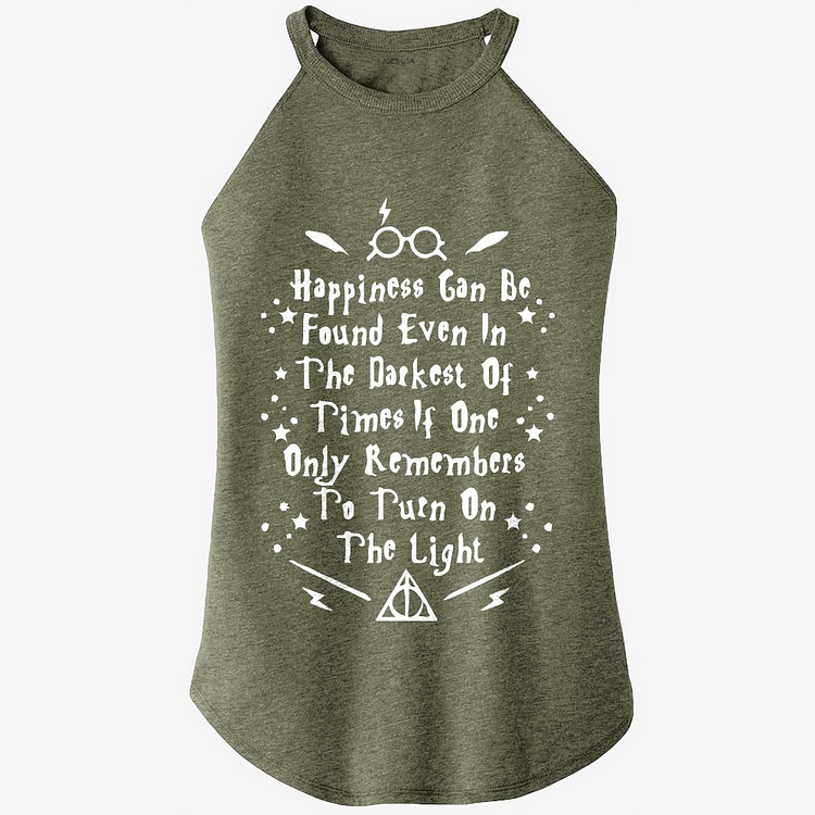Happiness Can Be Found Even In The Darkest, Harry Potter Rocker Tank Top