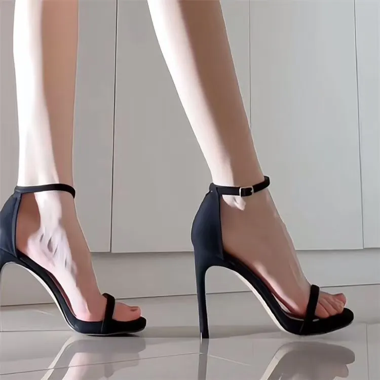 Breakj Breakj New Summer Net Red High Heels With Sexy 12Cm Fine And Silver Waterproof Table Sandals Woman