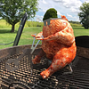 American Motorcycle Beer can chicken stand- BBQ, Grill or oven roasting, portable grilling gift.
