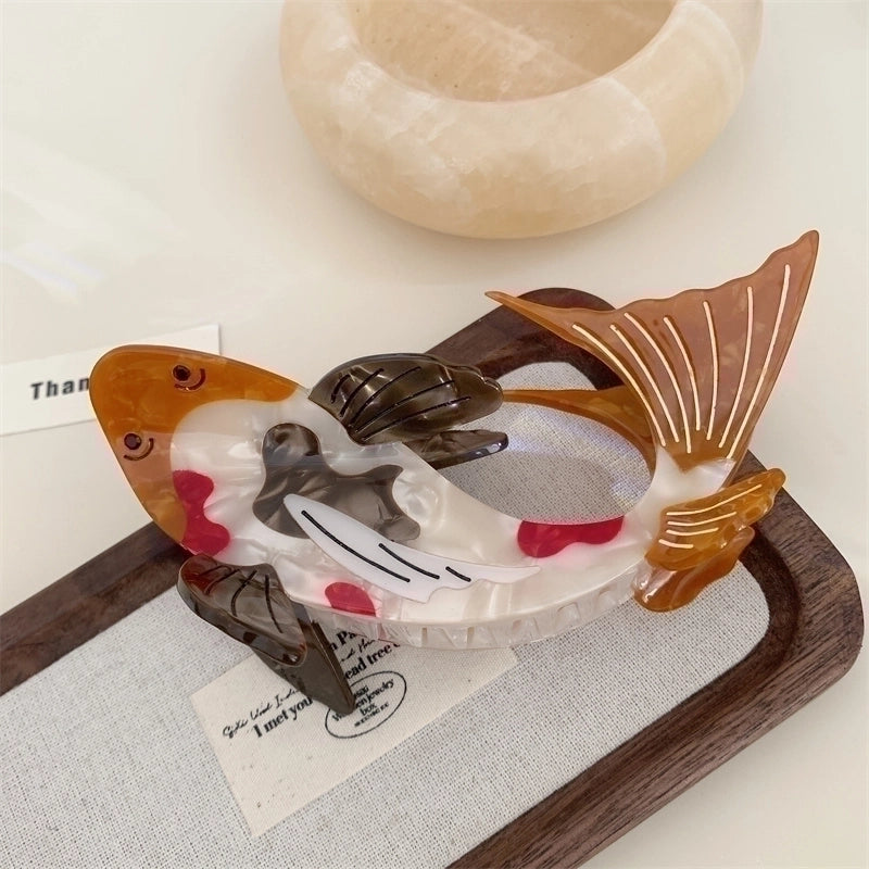 Women’s Minimalist Classic Style Fish Acetic Acid Sheets Hair Claws