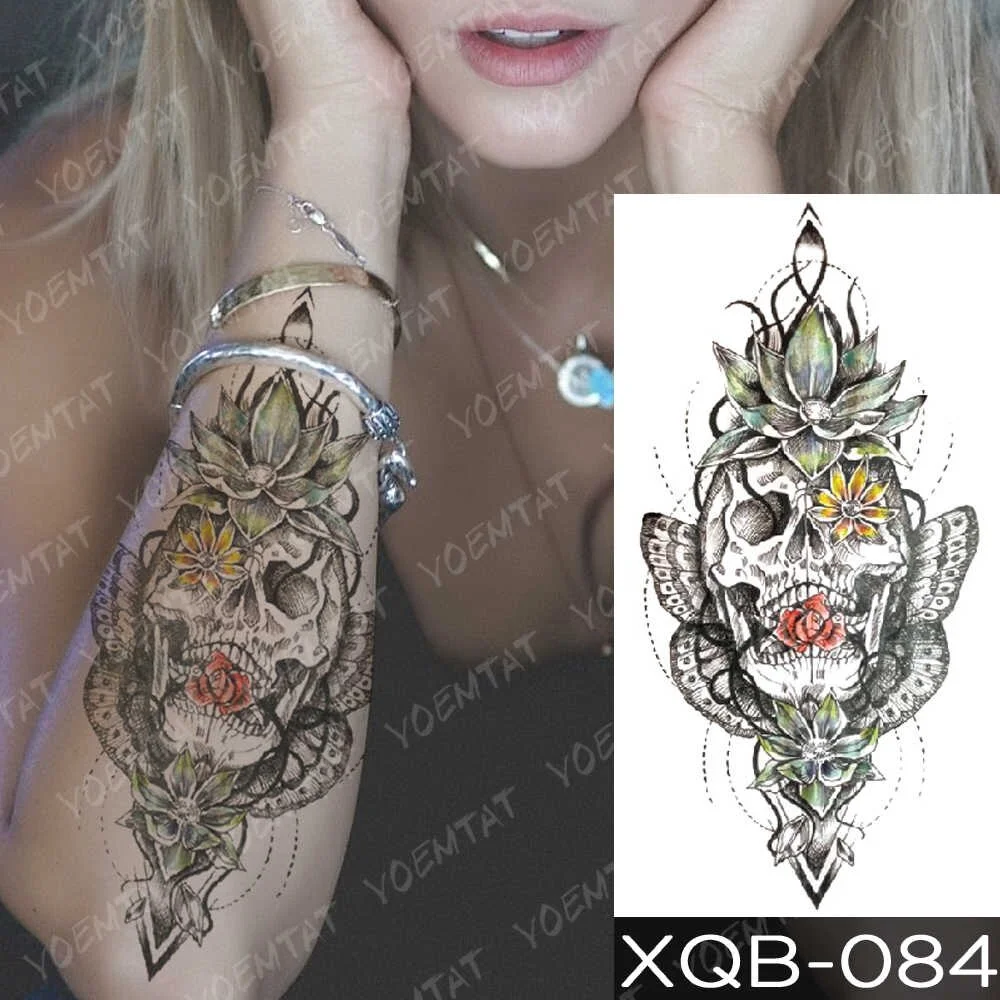 Sdrawing Wolf Tiger Animal Waterproof Temporary Tattoo Sticker Men Arm Leg Tatto Body Art Fake Tatto Water Transfer Tattoos Women