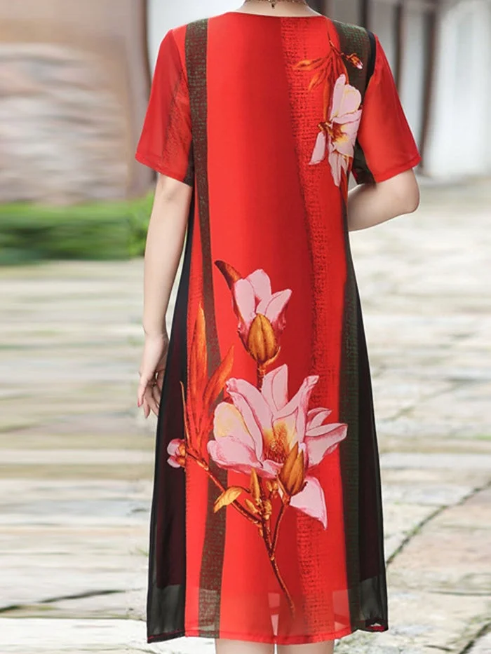 Fashion Elegant Print Dress