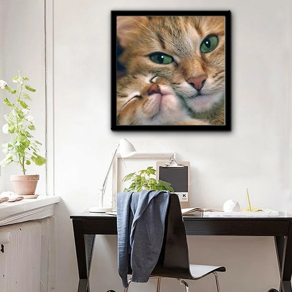 Diamond Painting - Full Round Drill - Cute Cat(30*30cm)