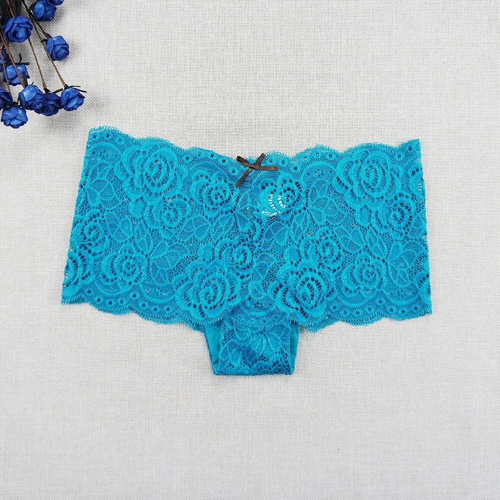 Billionm Sexy Women's Panties Boyshort Lace Underwear Plus Size Woman Boxers Seamless Transparent Pants Solid Underpants S-4XL