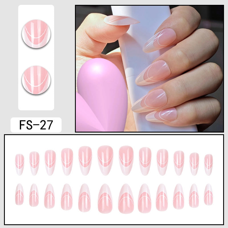 Minimalist Color Block ABS Press-on Nails 1 Set