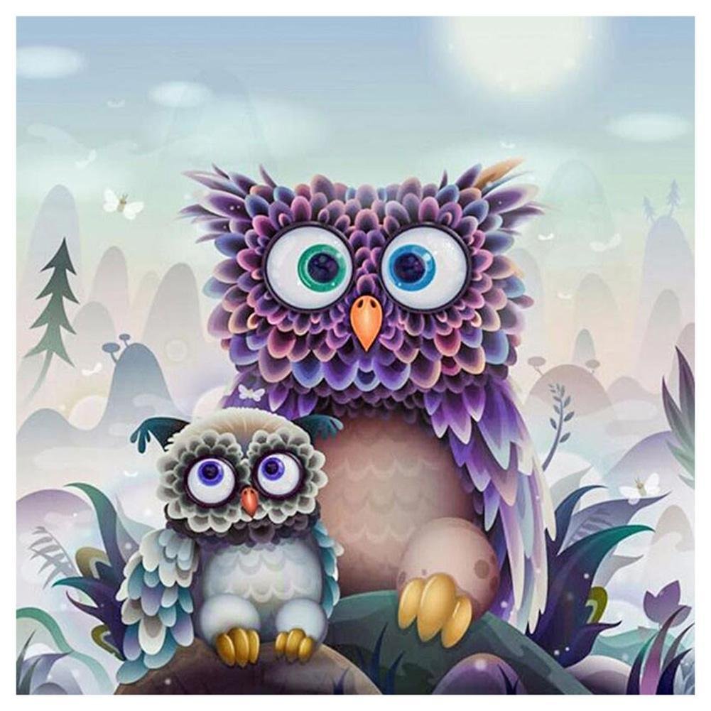 Full Round Diamond Painting Owl (30*30cm)