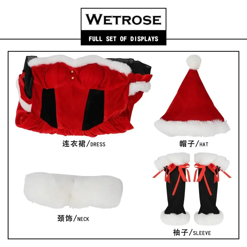 [Wetrose] In Stock Snowflake Red Velvet Dress Party Outfit Cosplay Costume Halloween Xmas