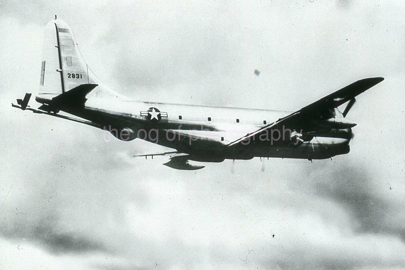 KC-97 35mm FOUND bw SLIDE Original MILITARY AVIATION Photo Poster painting Transparency 13 T 21C