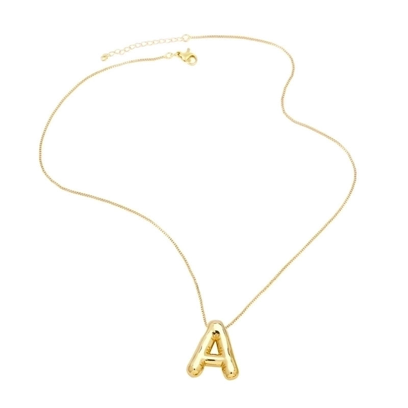 Minimalist Letter Copper Plating 18k Gold Plated Necklace Pendant