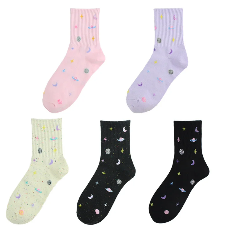 Fashion planet socks in tube cotton socks women socks