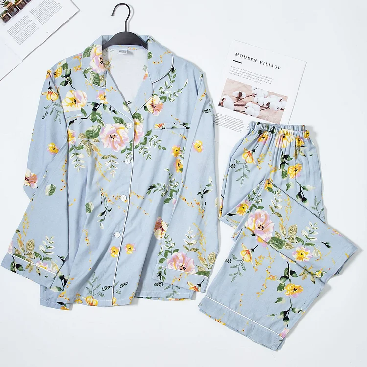 Women's New trends Pajamas Cotton Silk home clothing suits