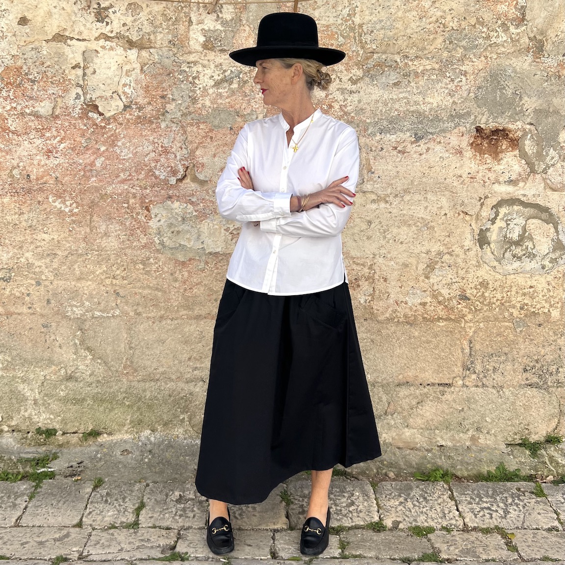 Vacation loose cotton skirt 218