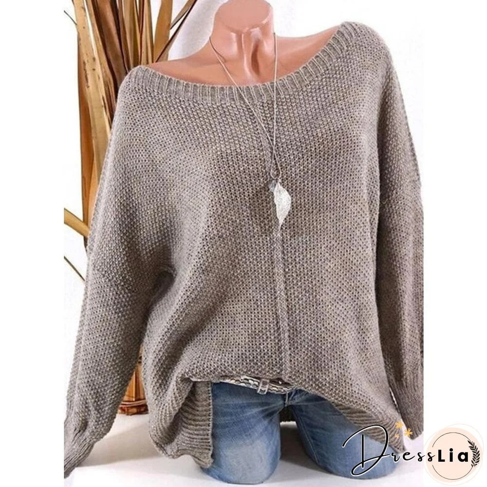 Soft Open Shoulder Sweater