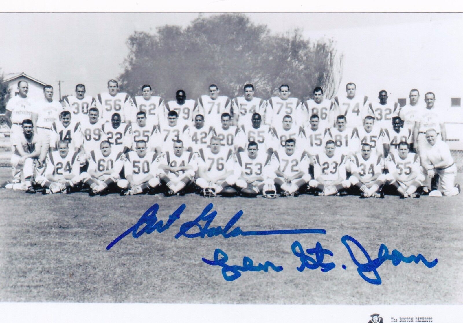 Art Graham Len St. John Patriots Autographed 4 x 6