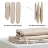[US Local Warehouse] Space Saving Hanging Garment Bag w/ Self Compression Zipper Storage Bag(Beige L)
