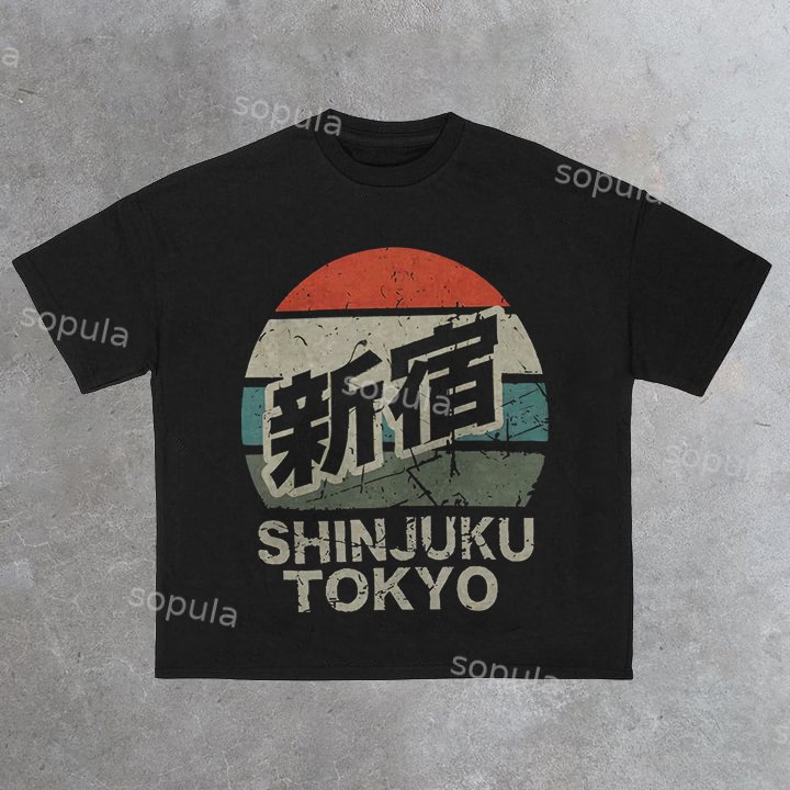 Vintage Shinjuku Tokyo Print Unisex T-shirt - SOPULA