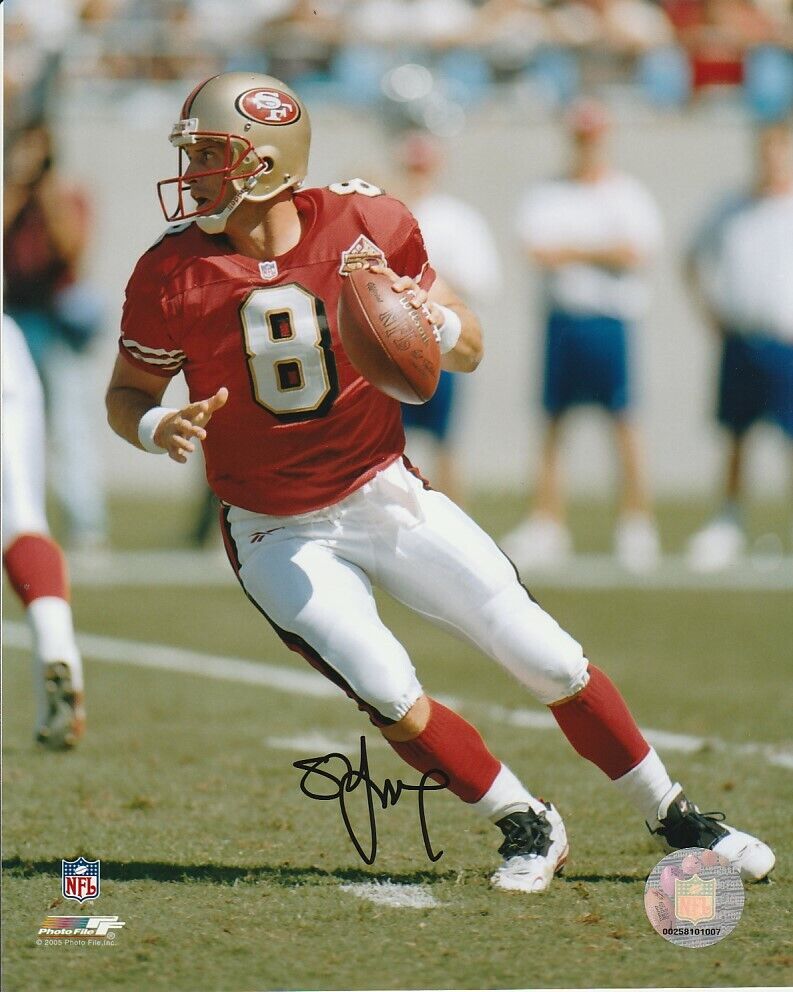 STEVE YOUNG SIGNED SAN FRANCISCO 49ers QUARTERBACK 8x10 Photo Poster painting #2 NFL EXACT PROOF