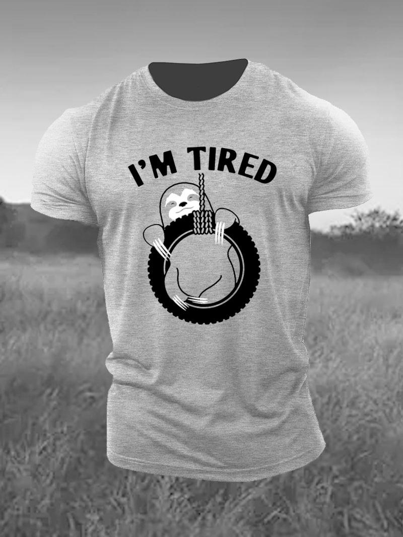 I'm Tired Printed Men's T-Shirt in  mildstyles