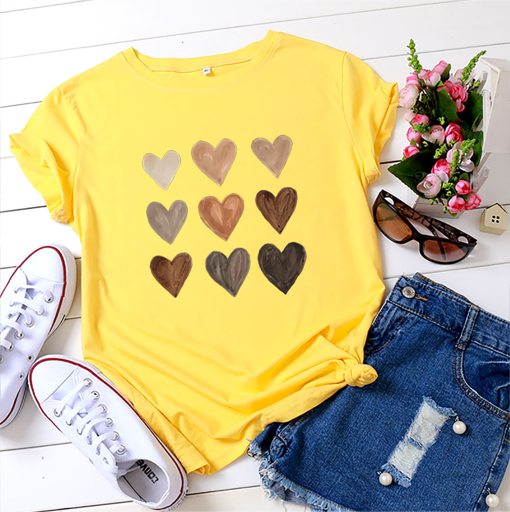 Hearts Women's Cotton T-Shirt | ARKGET
