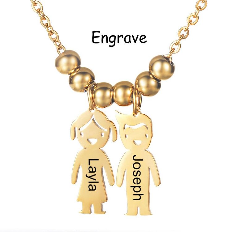 Personalized Boy Girl Pendants Family Couples BFFs Necklaces-Mayoulove