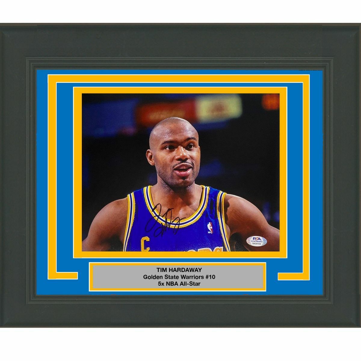 FRAMED Autographed/Signed TIM HARDAWAY Warriors 8x10 Photo Poster painting PSA/DNA COA Auto #2