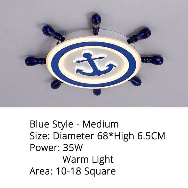 Blue Child LED Ceiling Light For Baby Study Room Bedroom Luminarias Para Teto Lamp Indoor Home Lighting New Fixture Modern