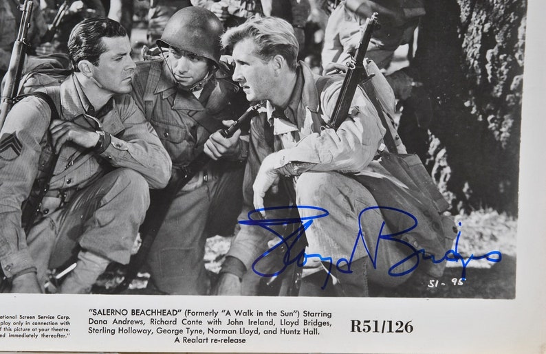 LLOYD BRIDGES Signed Photo Poster painting A Walk In The Sun WCOA