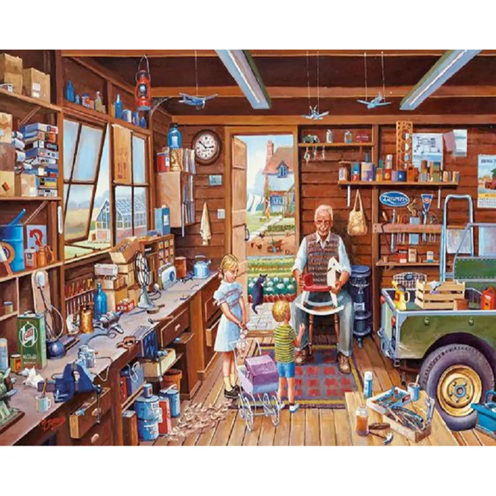 Diamond Painting - Full Square Drill - Cozy Tool Room(Canvas|50*40cm)
