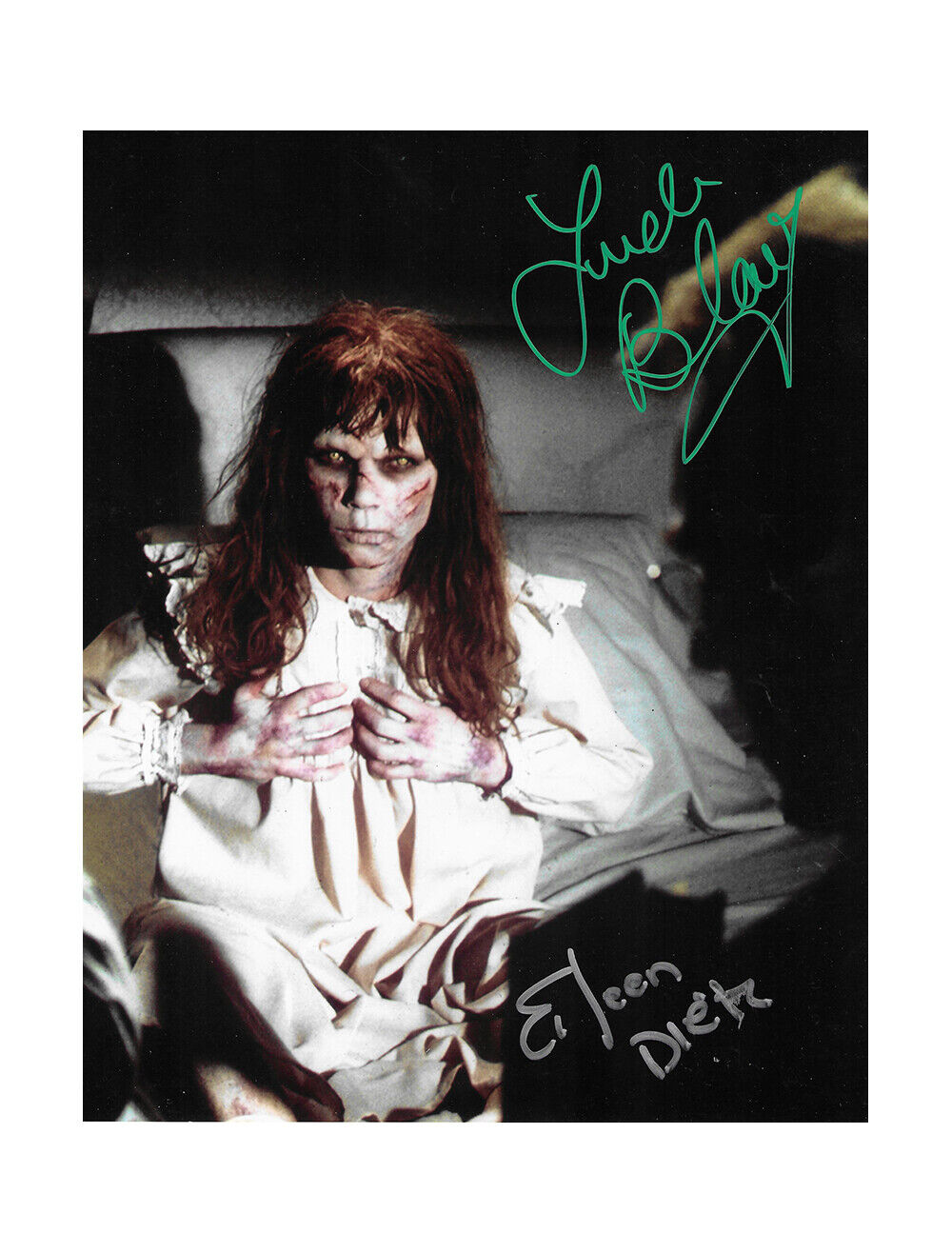 8x10 The Exorcist Print Signed by Eileen Dietz & Linda Blair 100% + COA