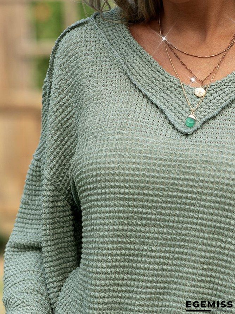 casual long sleeve cocoon shirts & tops | EGEMISS