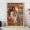 Coast Black Prayer Lady Special Shaped 5D DIY Partial Drill Diamond Painting Kits for Adults Beginners Home Decor Diamond Dots Paintings Diamond Art Kit 11.81x15.75inch