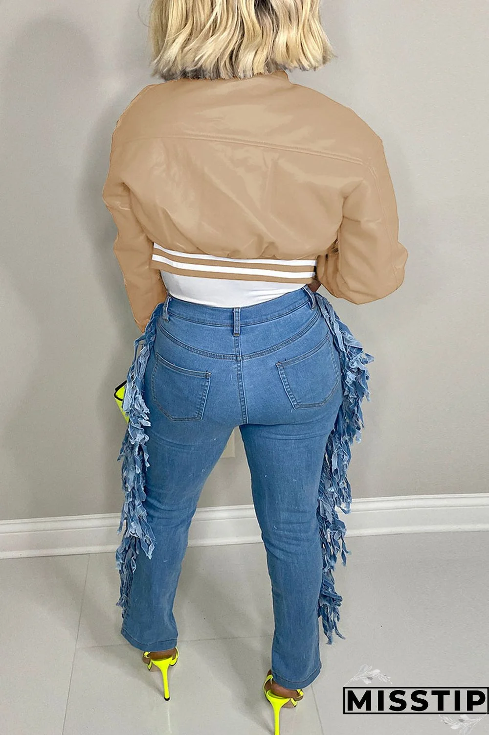 Black Casual Solid Patchwork Buckle Outerwear