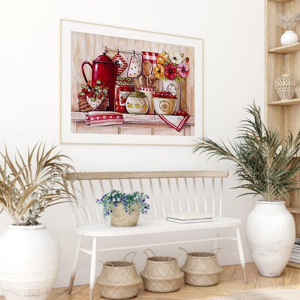 Diamond Painting - Full Round Drill - Kitchen Table(50*40cm)