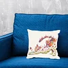 Flower Cat-Pillow Case-3 strands 11CT Stamped Cross Stitch-46*46CM