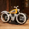 Retro bicycle flip clock, motorcycle shape flip clock