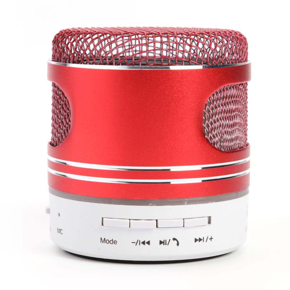 

Microphone Style Bluetooth-compatible Speaker Mini Subwoofer TF Music Player (Red), 501 Original