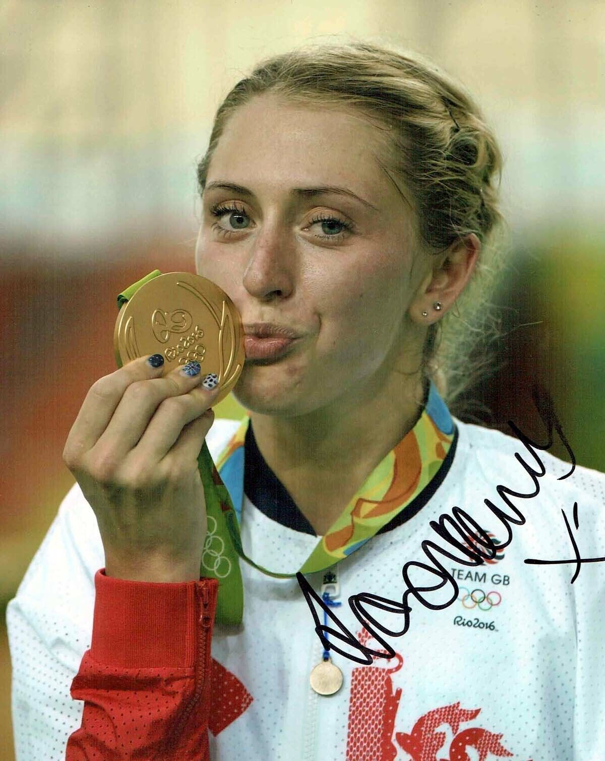 Laura TROTT KENNY Autograph Signed Photo Poster painting AFTAL COA Gold Medal RIO Track Cyclist