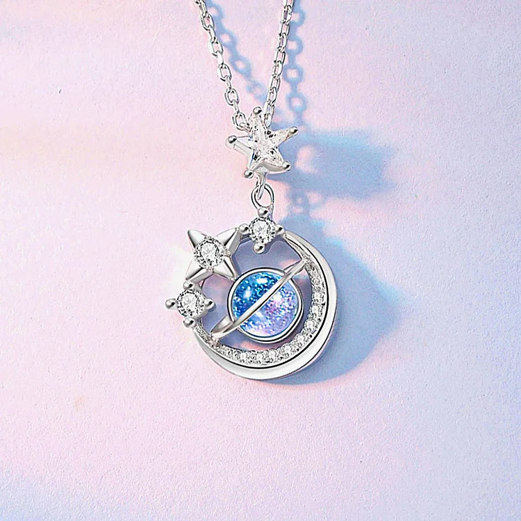 For Daughter - S925 You are The Most Special Star in The Universe Moon Planet Necklace