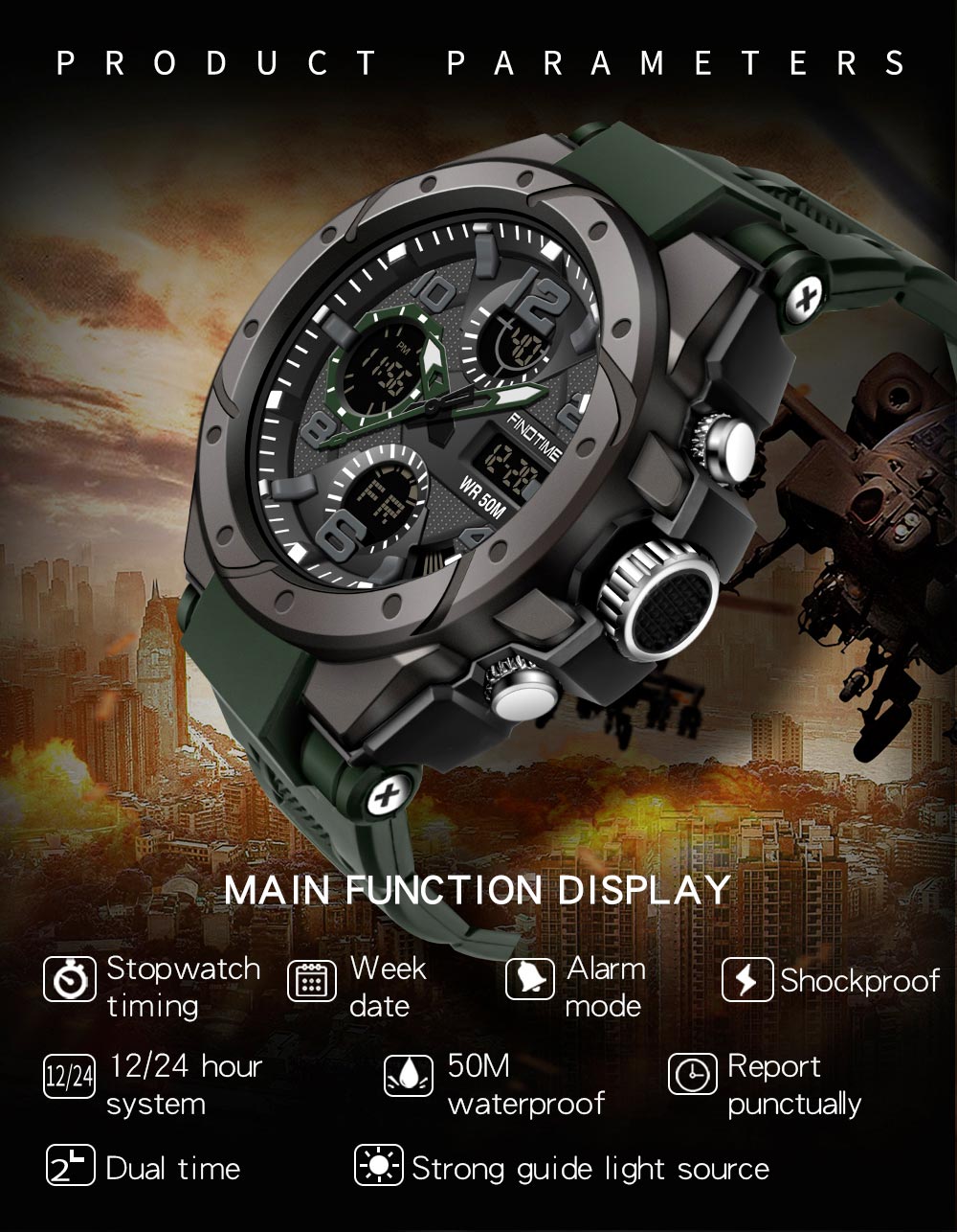 multi-function digital watch