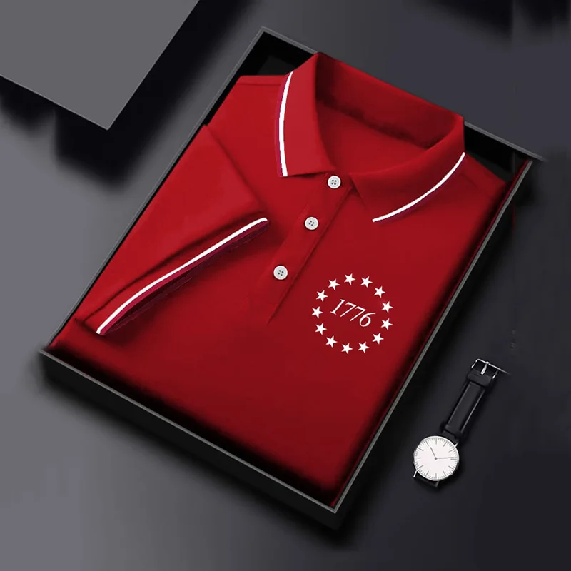 Men's 1776 Independence Day Printed Polo Shirt
