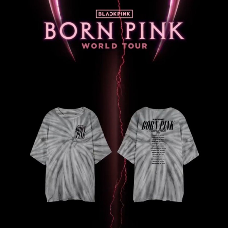 BLACKPINK World Tour Born Pink in Dallas Tie Dye T-shirt
