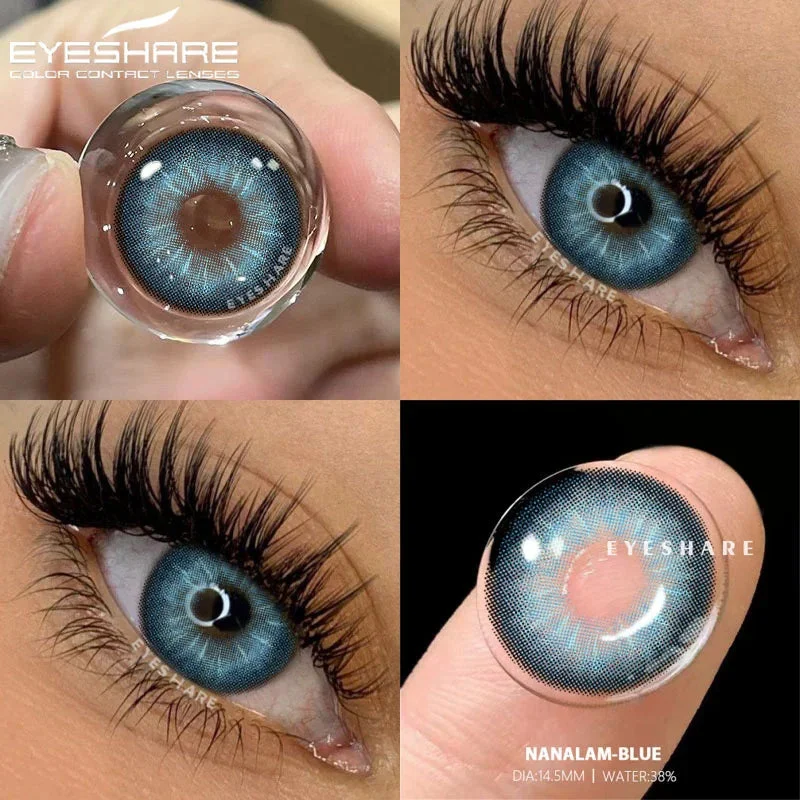 Sdrawing 1pair Natural Colored Contacts Lenses for Eyes Blue Eyes Lenses Green Contacts Yearly Beautiful Pupil Eyes Contact Lens